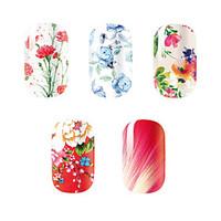 5pcsset fashion charming flower beauty girl nail art nail stickers nai ...