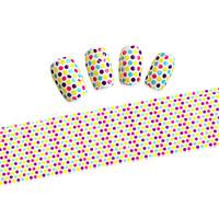 5pcs 100cmx4cm round shape glitter nail foil sticker polish diy beauty ...