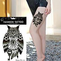 5pc owl temporary tattoo hand painted realistic owl tattoo stickers wo ...