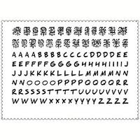 5PCS Fashion Letter Body Art Waterproof Temporary Tattoos Sexy Tattoo Stickers (Size: 3.74\'\' by 5.71\'\')