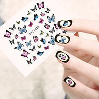 5pcs/set Sweet Style Fashion Butterfly Design Nail Water Transfer Decals Beautiful Butterfly Design Nail Beauty Decoration Sticker STZ-025