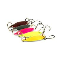 5pcs 3cm/3g Spoon Metal Fishing Lures Spinner Baits Random Colors