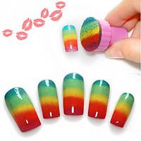 5PCS Nail Art Stamp Image Plate Stamper Nails Tool Nail File (Assorted Color)