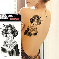 5Pcs Body Art Paiting Sexy Women Arm Leg Back Tattoo Makeup Japan Geisha Girl Waterproof Temporary Tattoo Sticker
