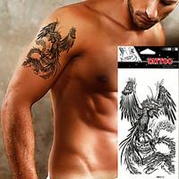 5Pcs Domineering Temporary Tattoo Stickers Waterproof Black Eagle Tattoo Totem for Arm Back Body Art