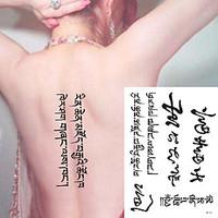 5Pcs Tibetan characters Temporary Body Art Flash Tattoo Stickers Waterproof Sticker