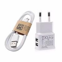 5v 31a dual ports usb eu wall charger adapter with 1m v8 micro usb cab ...