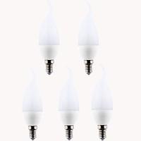 5W E14 LED Candle Lights CA35 10 SMD 2835 450 lm Warm White Cool White AC 220-240 V 5 pcs