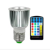 5W E26/E27 LED Spotlight Recessed Retrofit 3 Integrate LED 180 lm RGB Dimmable Remote-Controlled Decorative AC85-265 V 1 pcs