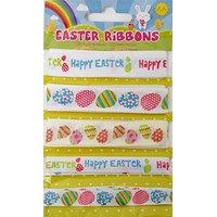 5x Assorted Decorative Easter Ribbons- 4 Meters In Total