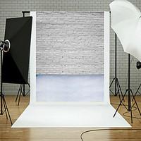 5x7FT Brick Wall Floor Photography Background Studio Props Blue Board Theme New