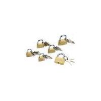 6 Piece Mini Brass Padlock Set Westfalia