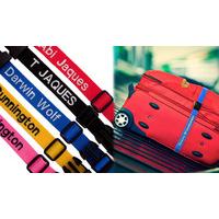 6 Character Personalised Black Luggage Strap