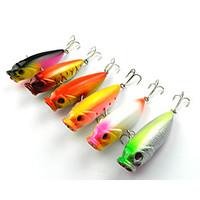 6 PCS Hard Bait Popper 80MM 14.3G Sinking Fishing Lure (Color Assorted)