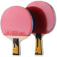 6 Stars Ping Pang/Table Tennis Rackets Ping Pang Wood Long Handle Pimples