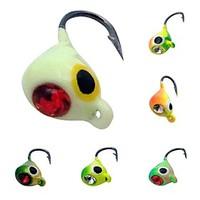 6 pcs Metal Bait Jigs Others Fishing Lures Jigs Jig Head Assorted Colors g/Ounce, 15 mm/