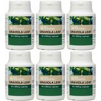 (6 PACK) - Rio Amazon - Graviola Leaf Powder 500mg | 90 Vegicaps | 6 PACK BUNDLE