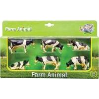 6 Pcs Black/white Laying Cow