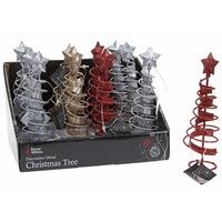 6\' Solid Spiral Metal Christmas Tree - 3 Assorted Colours