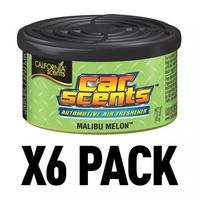 (6 Pack) California Scents Malibu Melon Car/Home Air Freshener