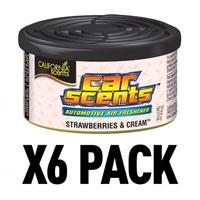 (6 Pack) California Scents Strawberries & Cream Car/Home Air Freshener