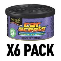 (6 Pack) California Scents Monterey Vanilla Car/Home Air Freshener