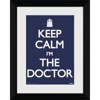 6 x 12 keep calm im the doctor framed print