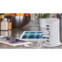 6 port tower usb charger with free cable