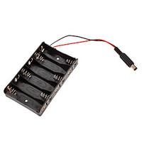 6 x AA Batteries Holder with DC2.1 Power Jack for (For Arduino) (Works with Official (For Arduino) Boards)