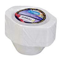 6 inch White Disposable Plastic Bowls (50 Pack)
