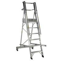 6 step foldaway mobile aluminum step ladder sli316030