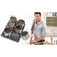 6-Piece Magnetic Spice Jar With Rack