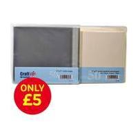 6 x 6 Ivory Cards Envelopes and Cello Bags Bundle 50 Pack