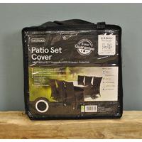6 Seater Rectangular Patio Set Cover (Premium) in Black by Gardman