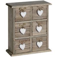 6 Drawer Heart Storage Box