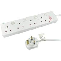 6 Socket Extension Lead Switched Surge Protected 10m