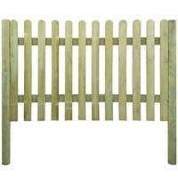 6 m picket fence with posts 120 cm high wood