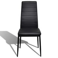 6 pcs Black Slim Line Dining Chair