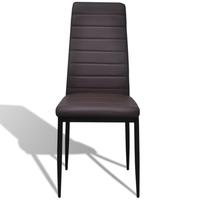 6 pcs Brown Slim Line Dining Chair