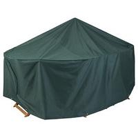 6-Seater Rectangular Patio Set Cover, Green, Polyester