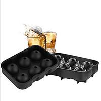 6 Ice Ball Mold Maker Silicone Mold Leak Proof Secure Closure Silicone Ice Tray