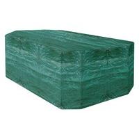 6 Seater Rectangular Furniture Set Cover Waterproof Polyethylene Green