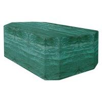 6 seater rectangular furniture set cover waterproof polyethylene green