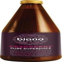 6 Pack of Gluten Free Biona Organic Pure Cranberry Juice 750 ML