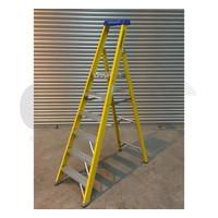 6 tread catwalk s400 fibreglass platform step ladder