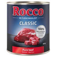 6 x 800g rocco classic wet dog food 5 1 free beef with reindeer 6 x 80 ...