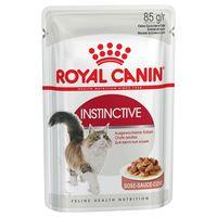 6 x 85g royal canin wet cat food pouches trial pack instinctive in gra ...