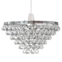 6 tier easy fit pendant light chrome