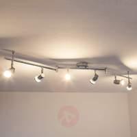 6-Bulb chrome LED ceiling lamp Arminius
