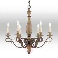 6-Light country house chandelier Mallory